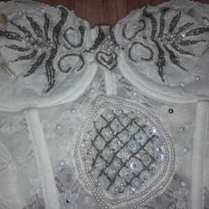 Vintage Gelmart Beaded Sequin Bustier Corset Lingerie Top 36C